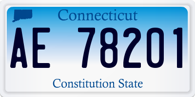 CT license plate AE78201