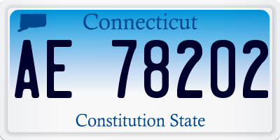 CT license plate AE78202