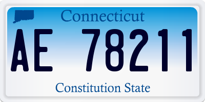 CT license plate AE78211