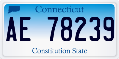 CT license plate AE78239