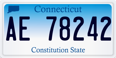 CT license plate AE78242