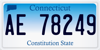 CT license plate AE78249