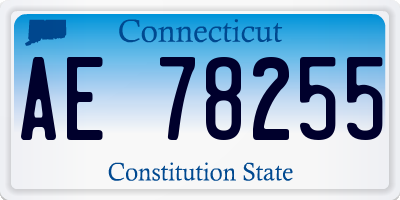 CT license plate AE78255