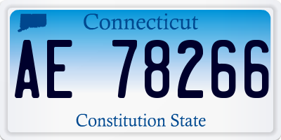 CT license plate AE78266