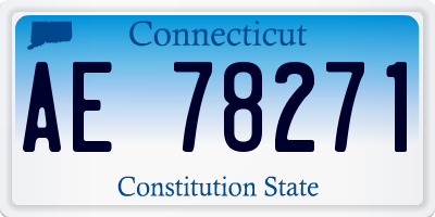 CT license plate AE78271