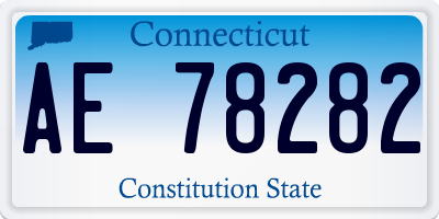 CT license plate AE78282