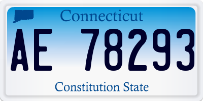 CT license plate AE78293