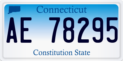CT license plate AE78295
