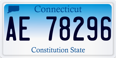 CT license plate AE78296