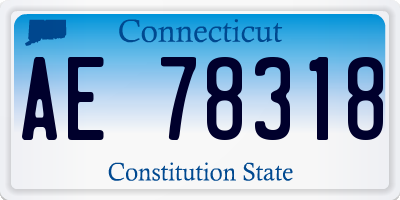 CT license plate AE78318