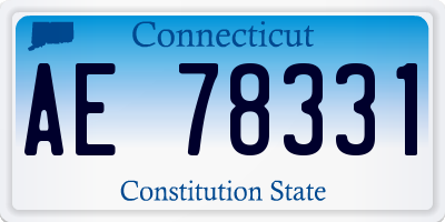 CT license plate AE78331