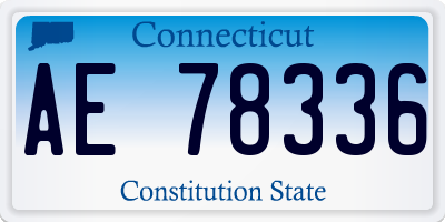 CT license plate AE78336