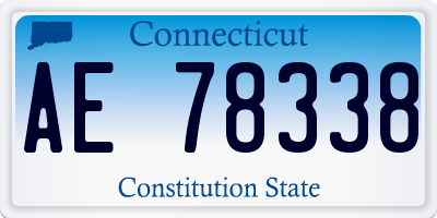 CT license plate AE78338