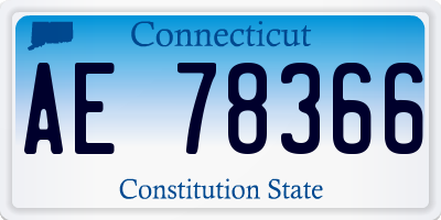 CT license plate AE78366