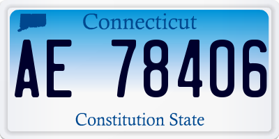 CT license plate AE78406