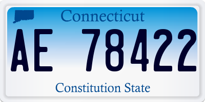 CT license plate AE78422