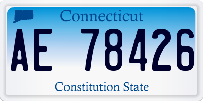 CT license plate AE78426