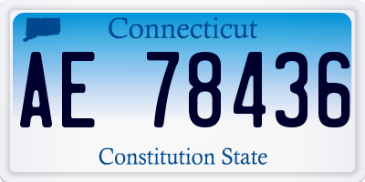 CT license plate AE78436