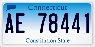 CT license plate AE78441