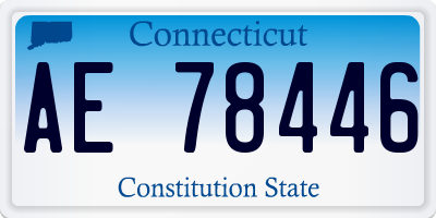 CT license plate AE78446