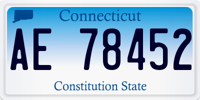 CT license plate AE78452