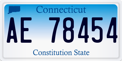 CT license plate AE78454