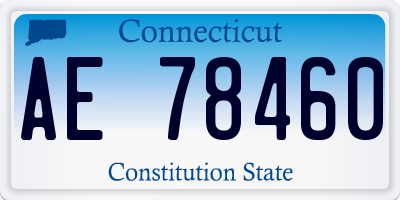 CT license plate AE78460