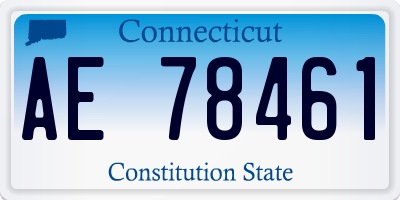 CT license plate AE78461