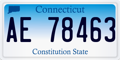 CT license plate AE78463
