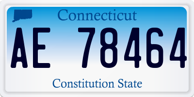 CT license plate AE78464