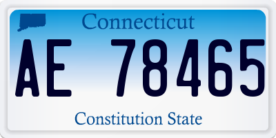 CT license plate AE78465