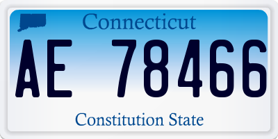 CT license plate AE78466