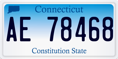 CT license plate AE78468