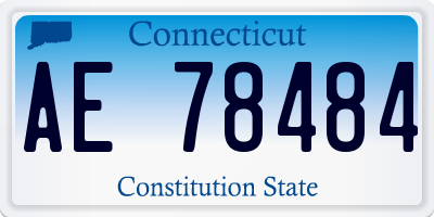 CT license plate AE78484