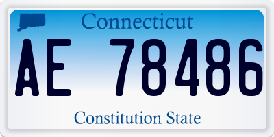 CT license plate AE78486