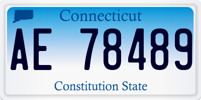 CT license plate AE78489