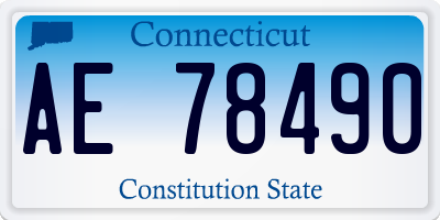 CT license plate AE78490