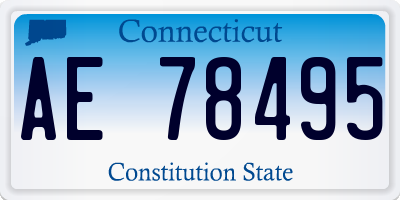 CT license plate AE78495