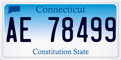 CT license plate AE78499