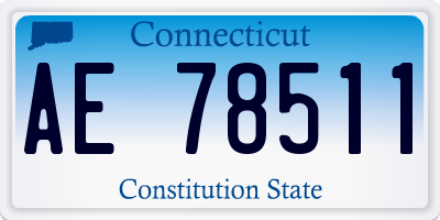 CT license plate AE78511