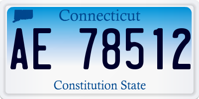 CT license plate AE78512