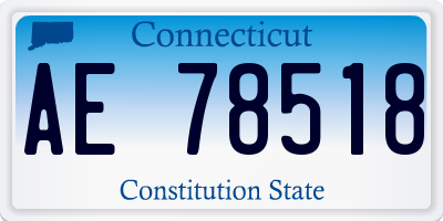 CT license plate AE78518