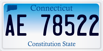 CT license plate AE78522