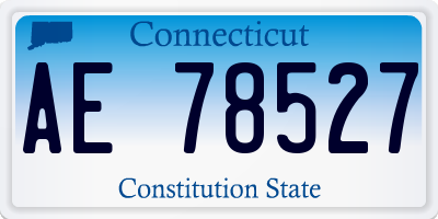 CT license plate AE78527