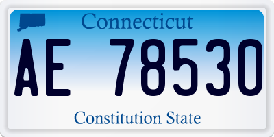 CT license plate AE78530