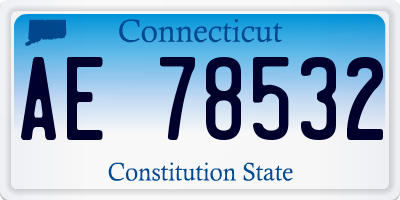 CT license plate AE78532