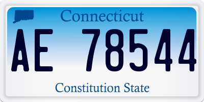 CT license plate AE78544