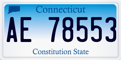 CT license plate AE78553