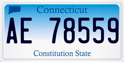 CT license plate AE78559