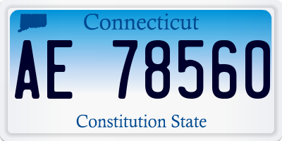 CT license plate AE78560